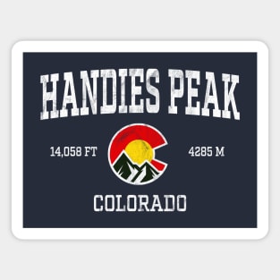 Handies Peak Colorado 14ers Vintage Athletic Mountains Magnet